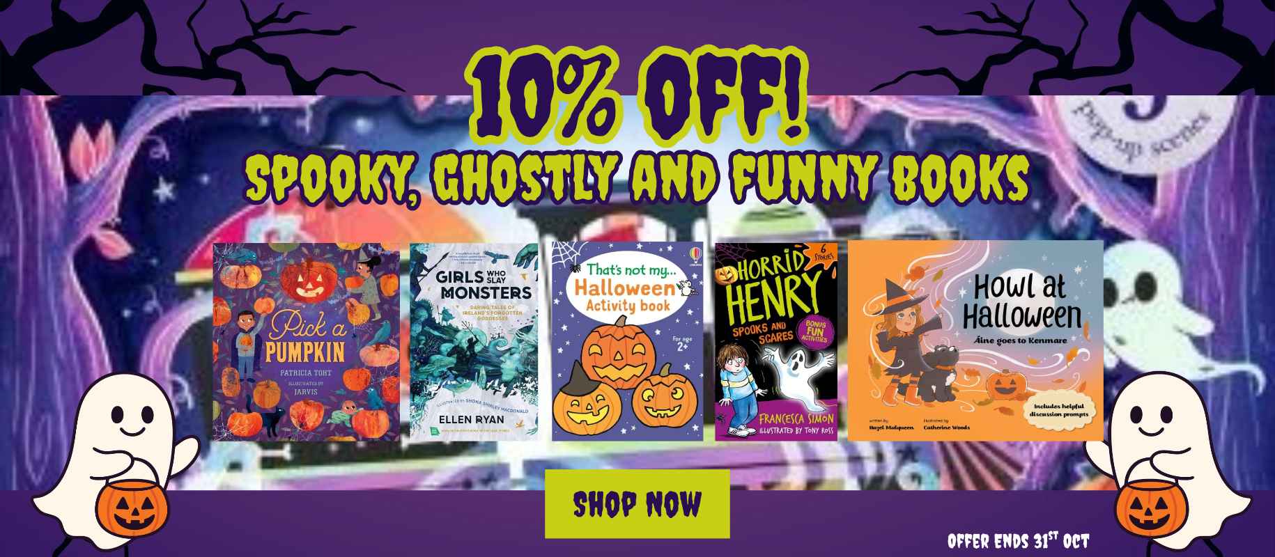 Halloween Sale - 10% OFF Spooky, Ghostly and Funny books.